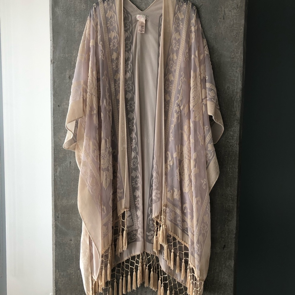 Free People Velvet Burnout Kimono